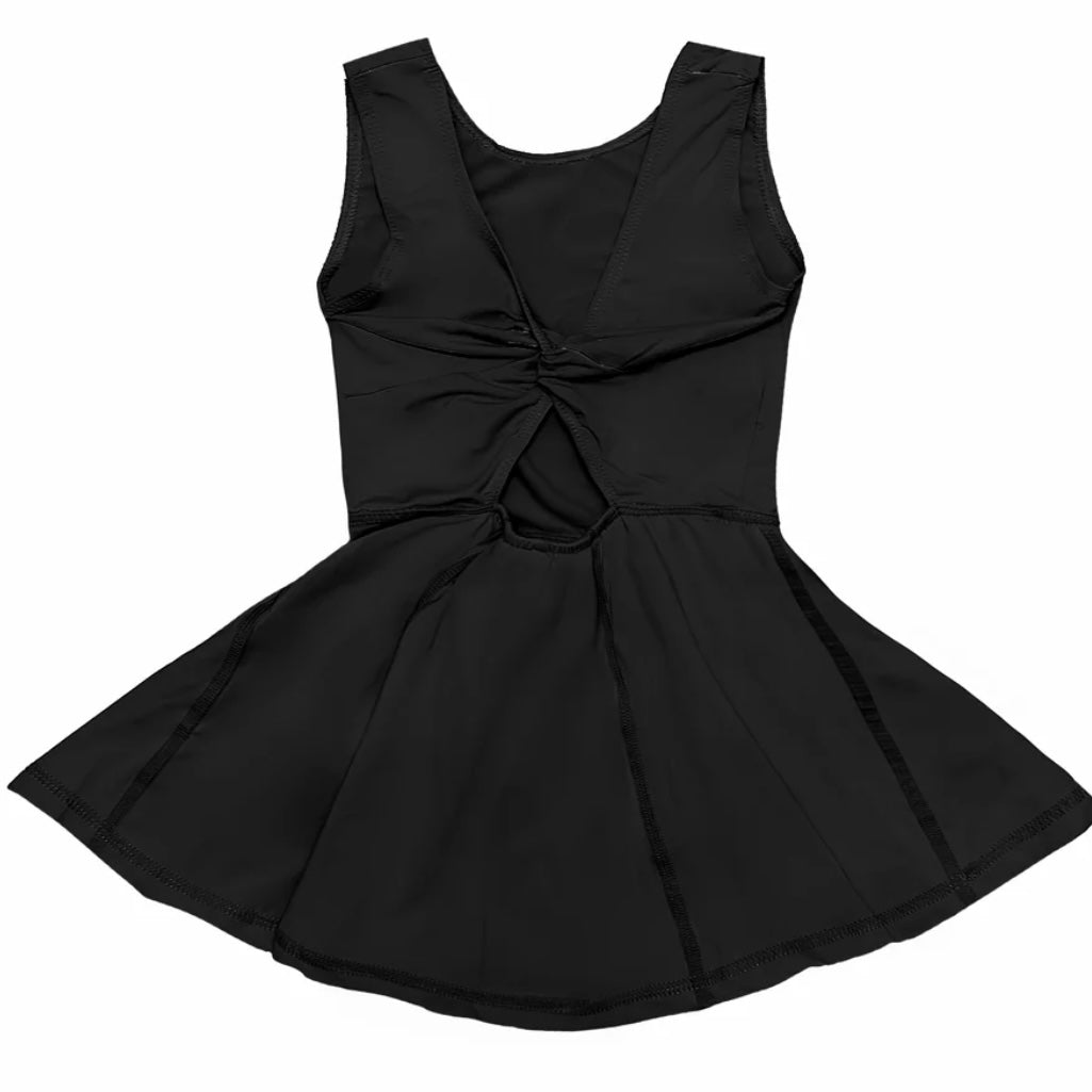 Belle Cher Girls Black Athleisure Dress
