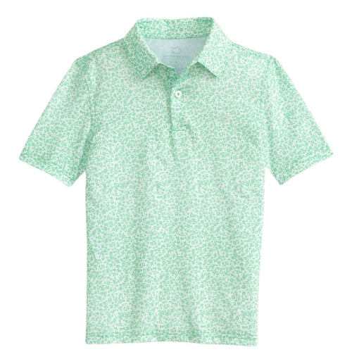 Southern Tide Boys SS Flower Frenzy Performance Polo