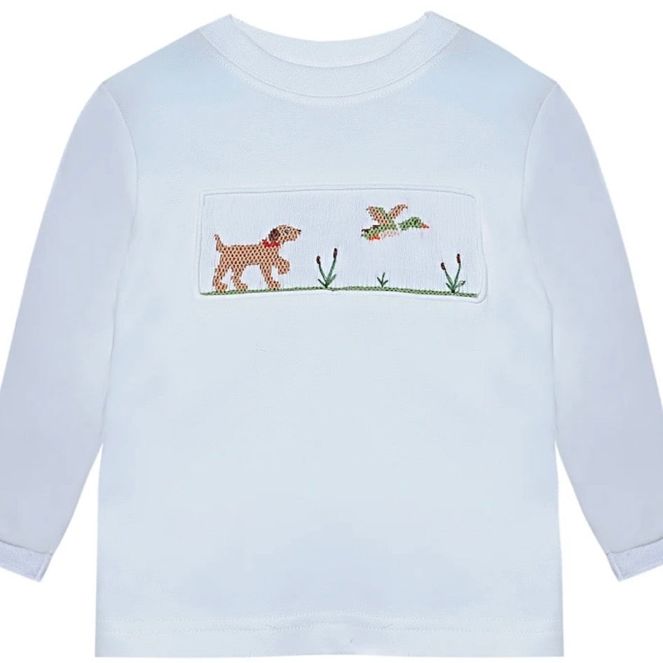 Remember Nguyen Boys Smocked White Houston Chasing Mallard Top