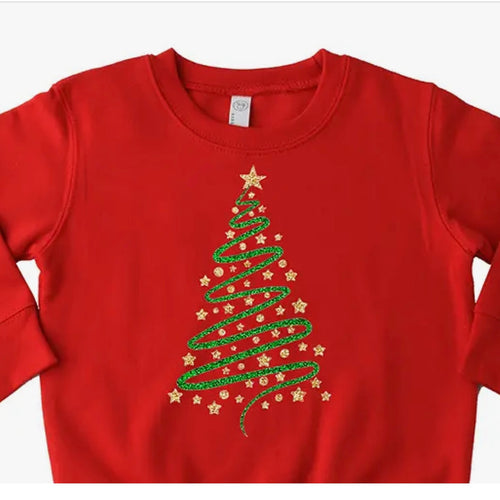 Sparkle Sisters by Couture Christmas Tree Sweatshirt