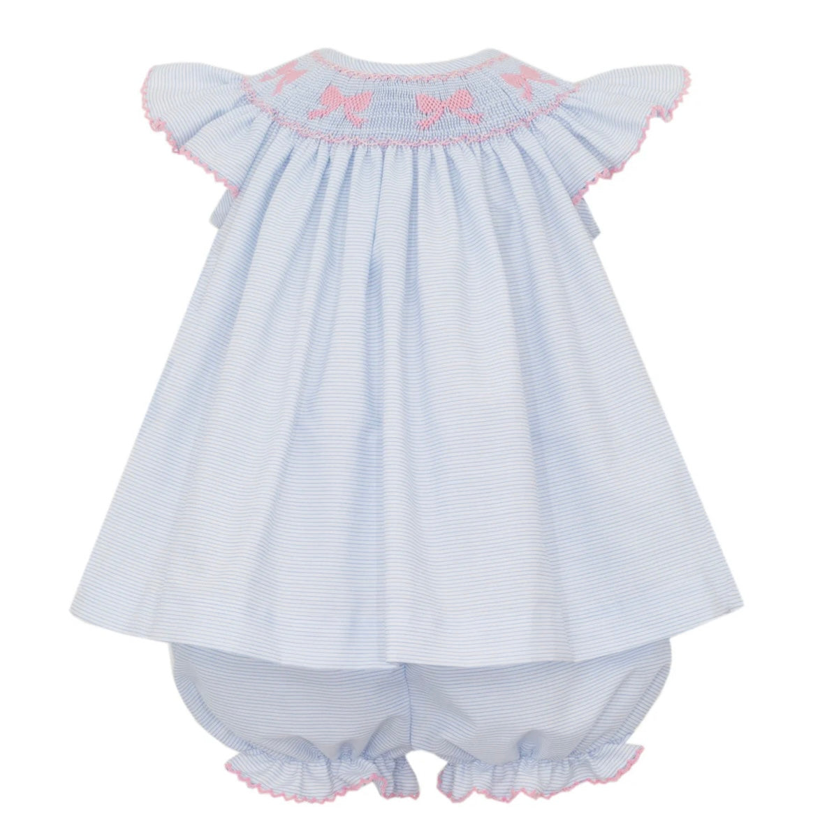 Petit Bebe Girls Angel Wing Smocked Bloomer Set