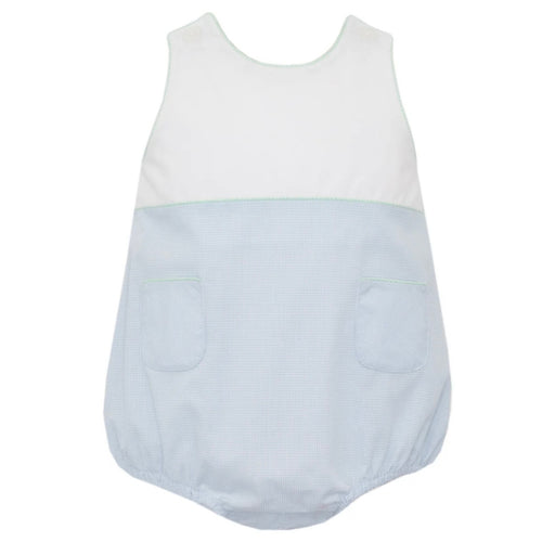 Petit Ami Boys Blue Gingham Bubble
