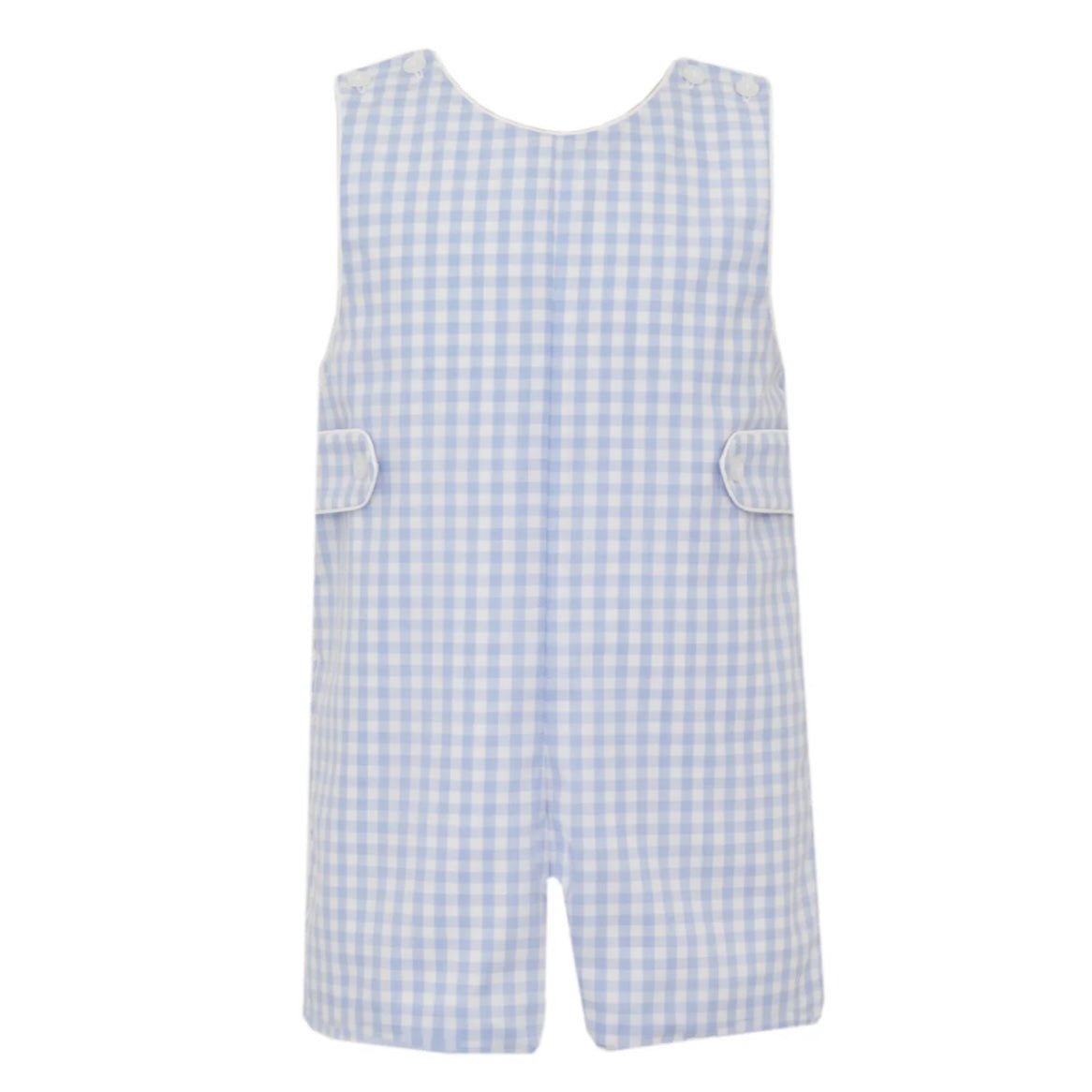 Petit Bebe Boys Blue Gingham Jon Jon