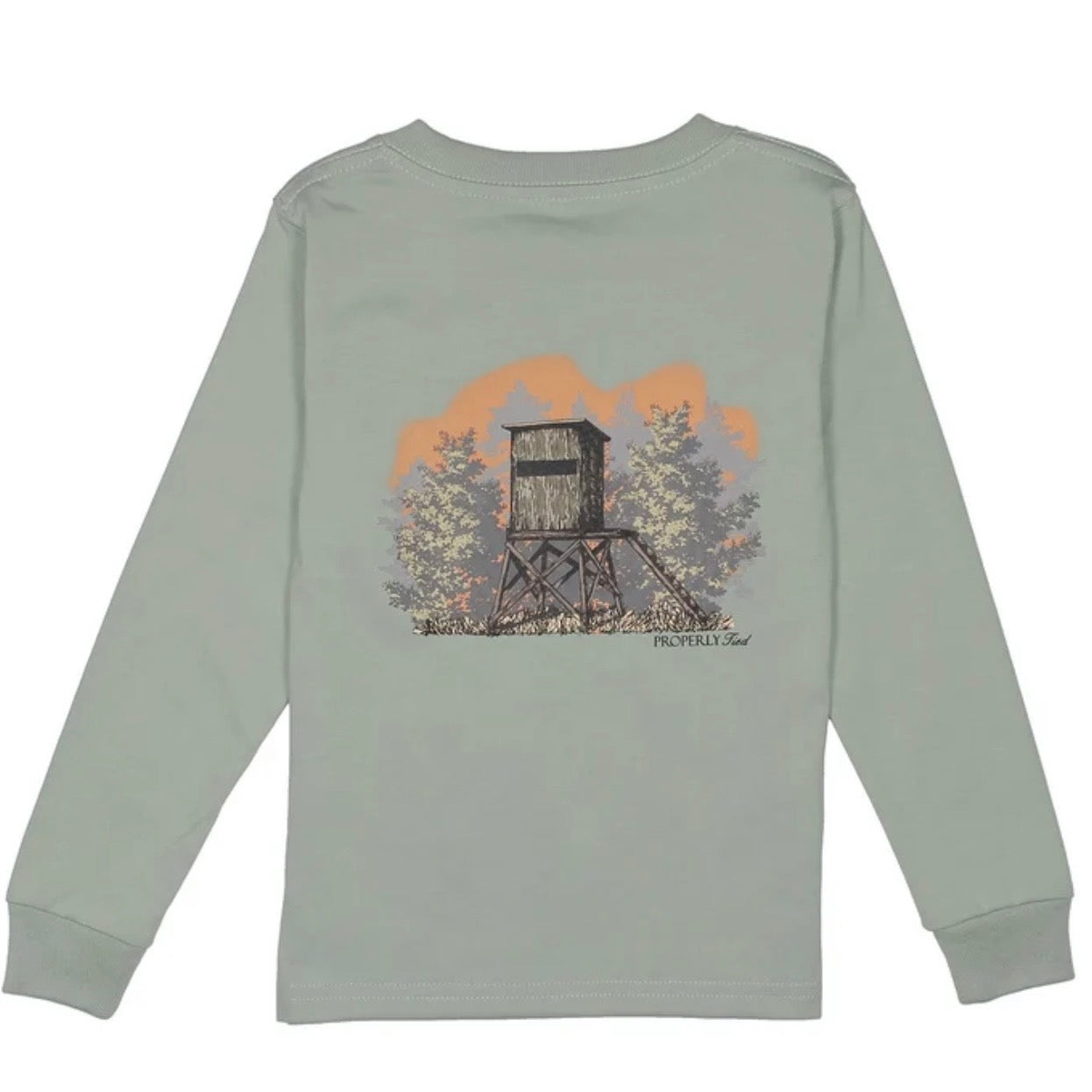 Properly Tied Boys LS Mossy Oak Deer Stand-Sage