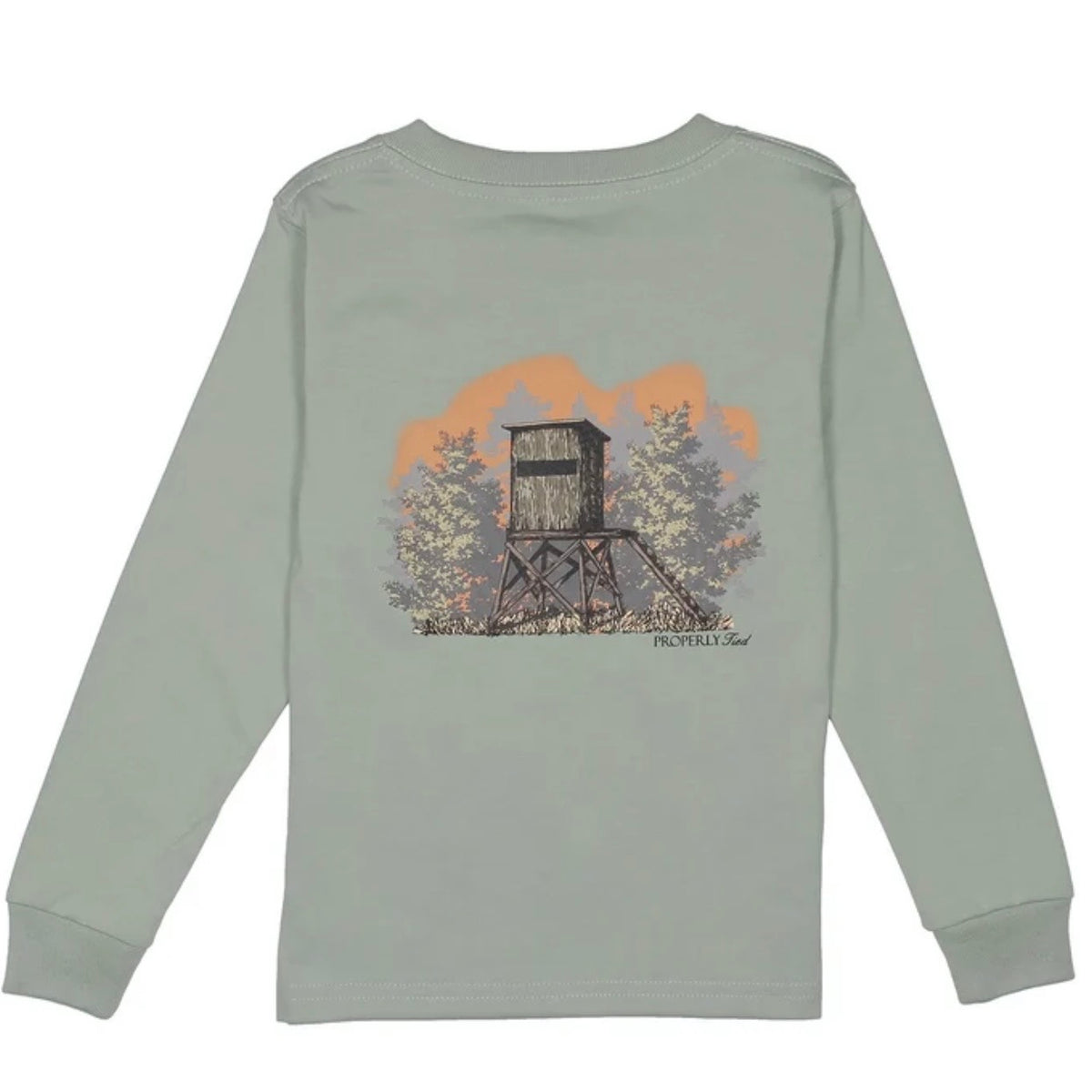 Properly Tied Boys LS Mossy Oak Deer Stand-Sage