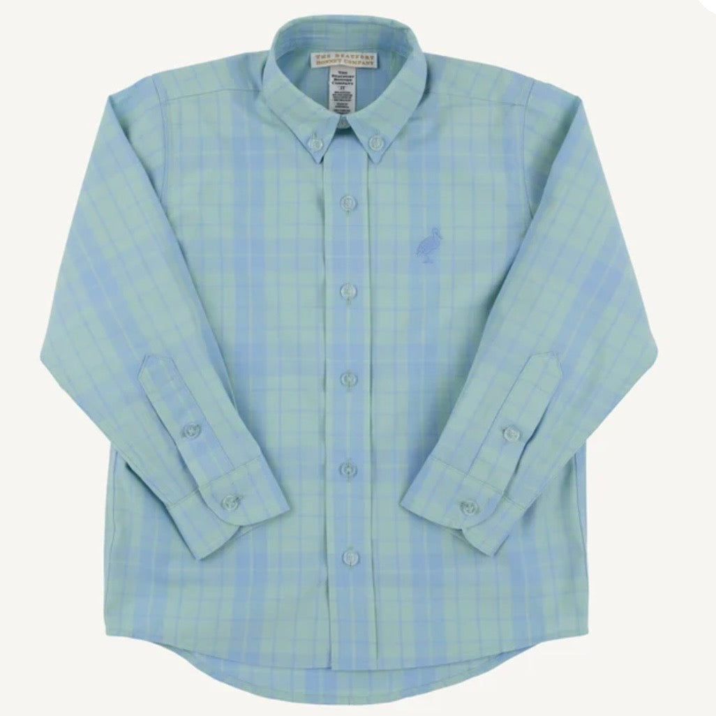 Beaufort Bonnet Boys Audubon Park Plaid Deans List Dress Shirt