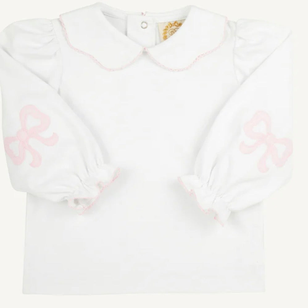 Beaufort Bonnet Girls Worth Avenue Palm Beach Pink Emma's Elbow Patch Top