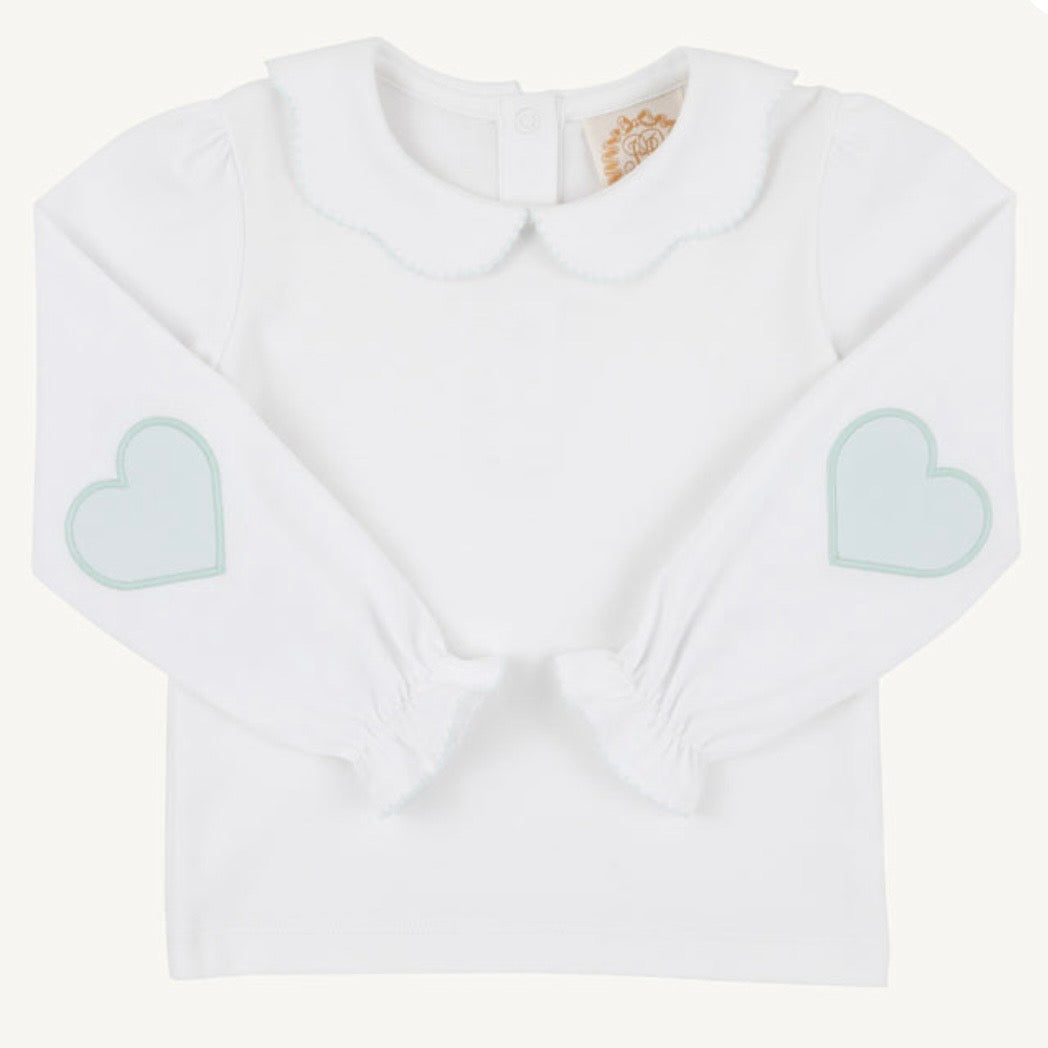 Beaufort Bonnet Girls Worth Avenue Old Greenwich Green Emma's Elbow Patch Top