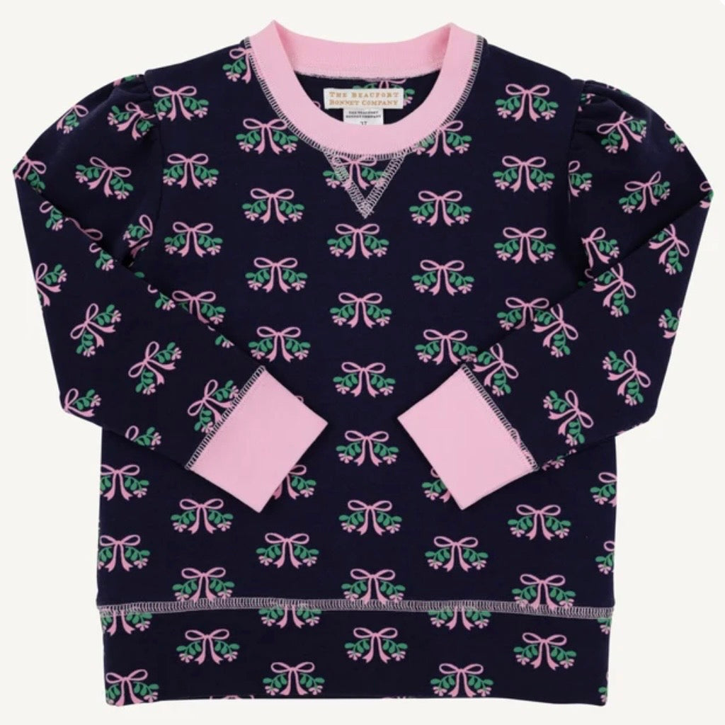 Beaufort Bonnet Girls Beloved Bows Cassidy Comfy Crewneck Puff Sleeve