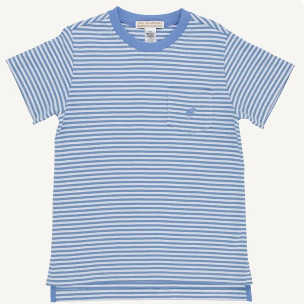 Beaufort Bonnet Boys Carter Crewneck-Sunrise Blvd Blue Stripe