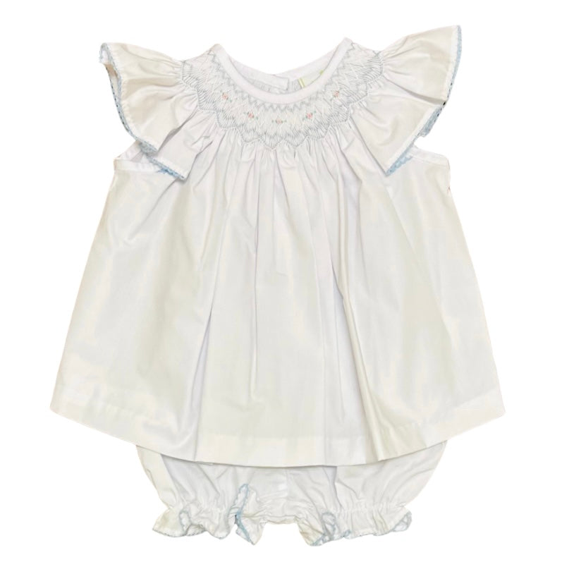 Zuccini Kids Girls White Billie Bishop Bloomer Set