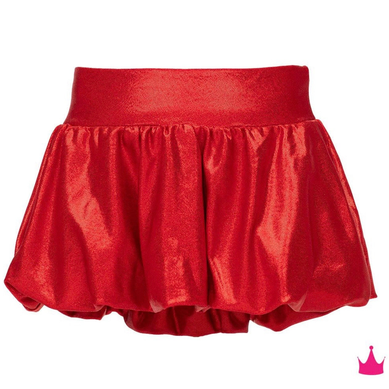 Azarhia Girls Red Shimmer Bubble Skort