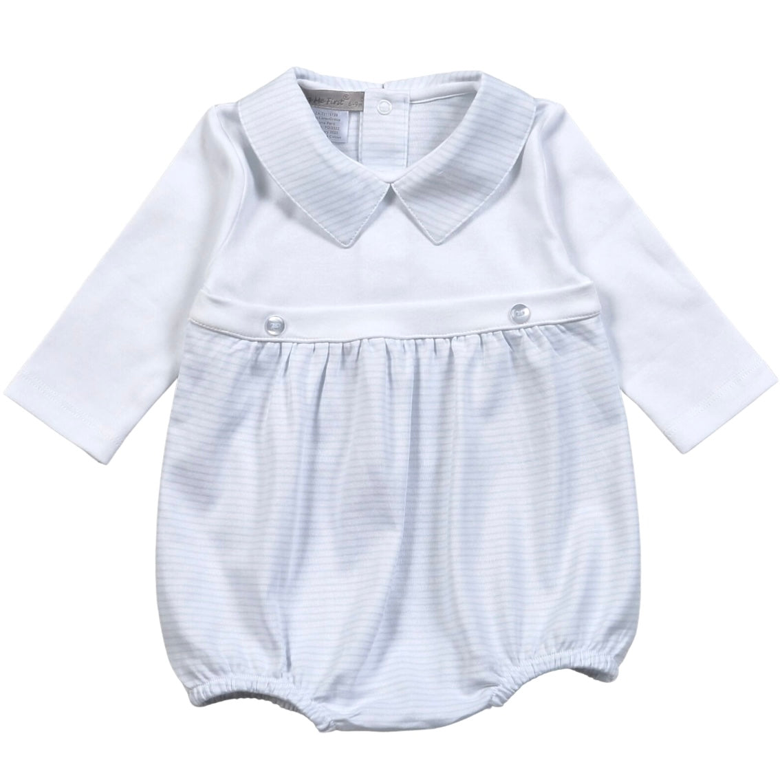 Hug Me First Boys Long Sleeve Blue Stripe Nicholas Bubble