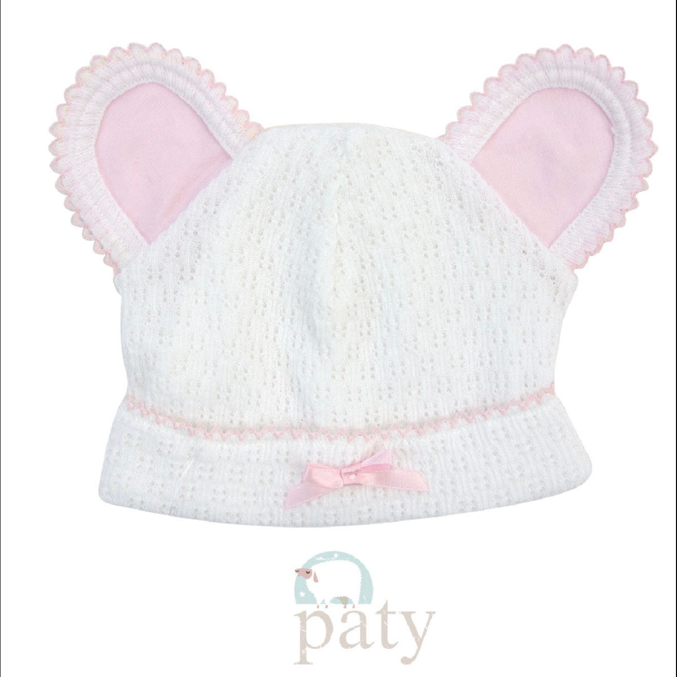 Paty Bear Hat-Pink Trim