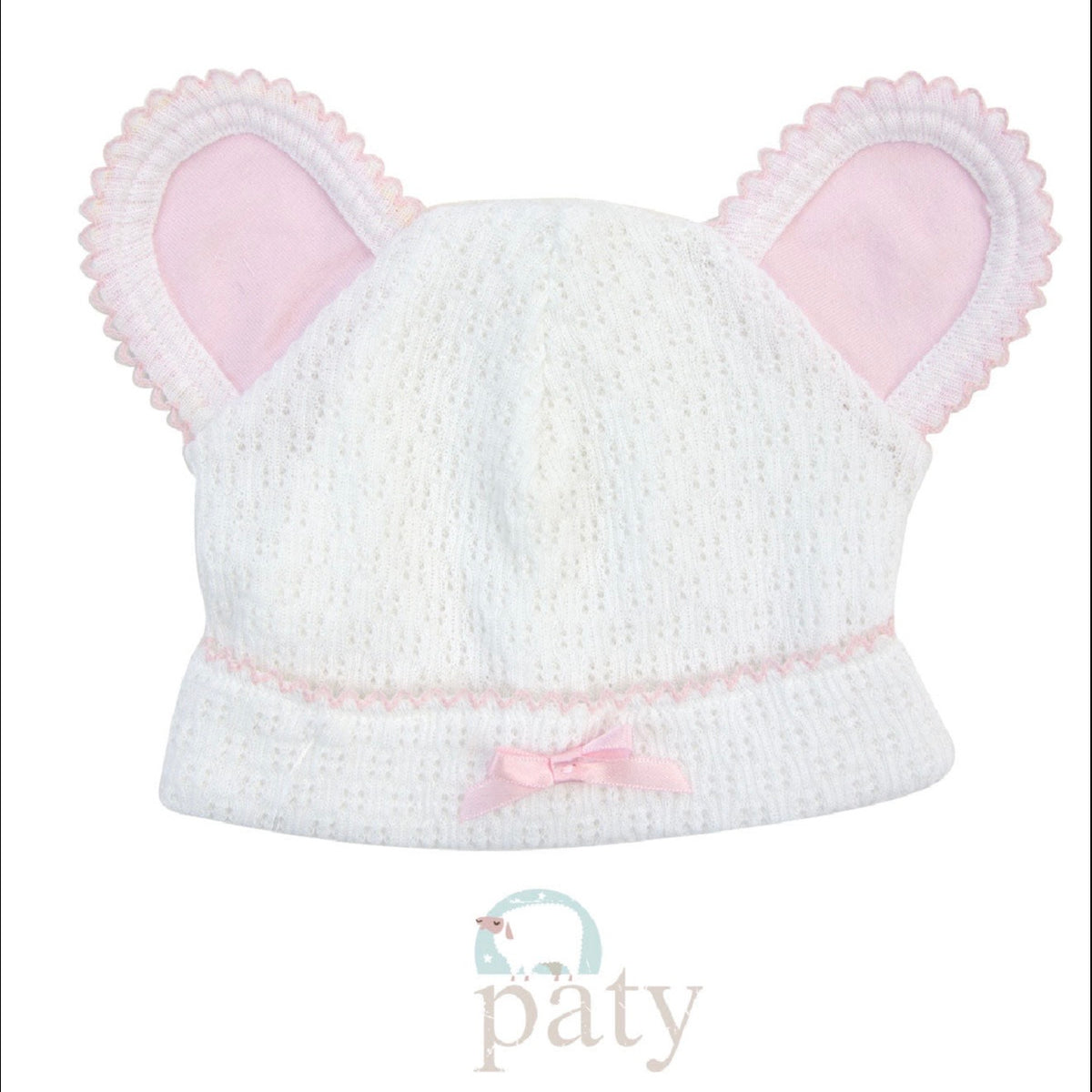 Paty Bear Hat-Pink Trim