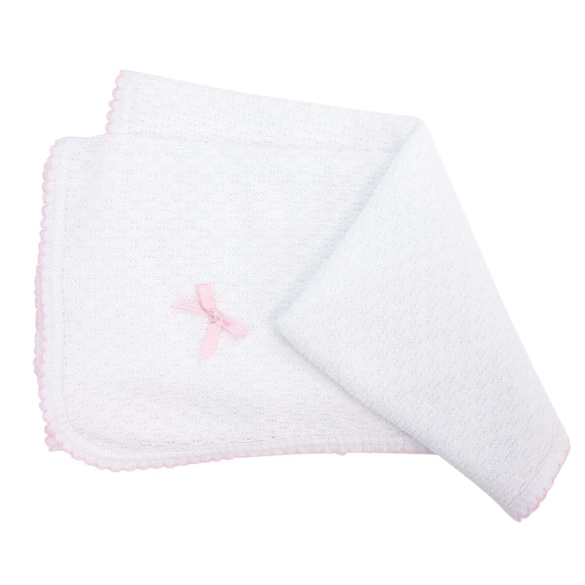 Paty Receiving Blanket-Pink Trim