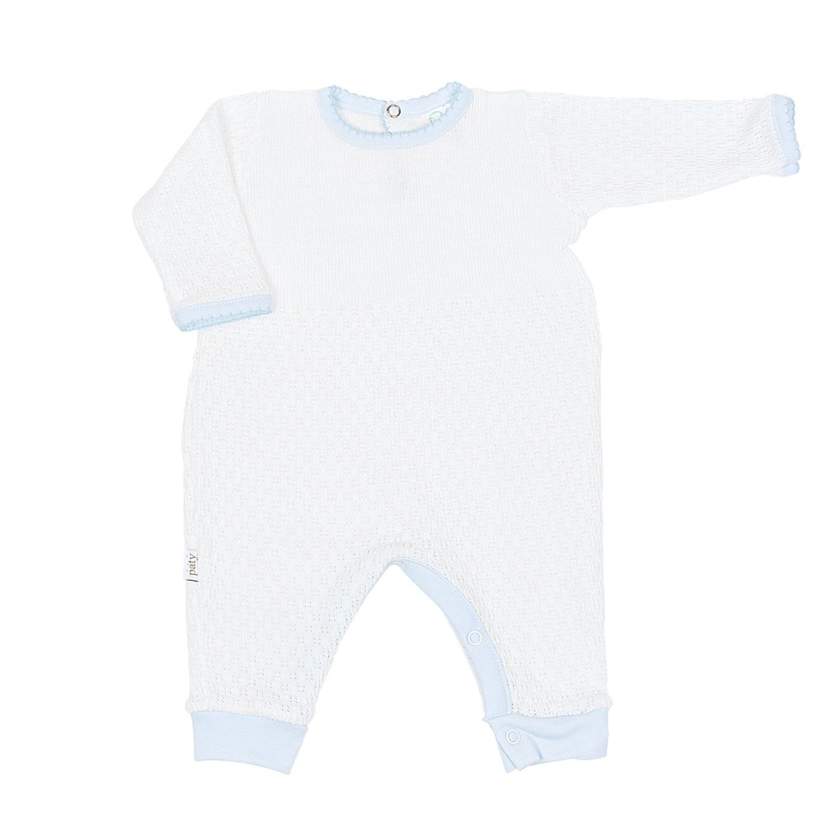 Paty LS White Cuffed Romper