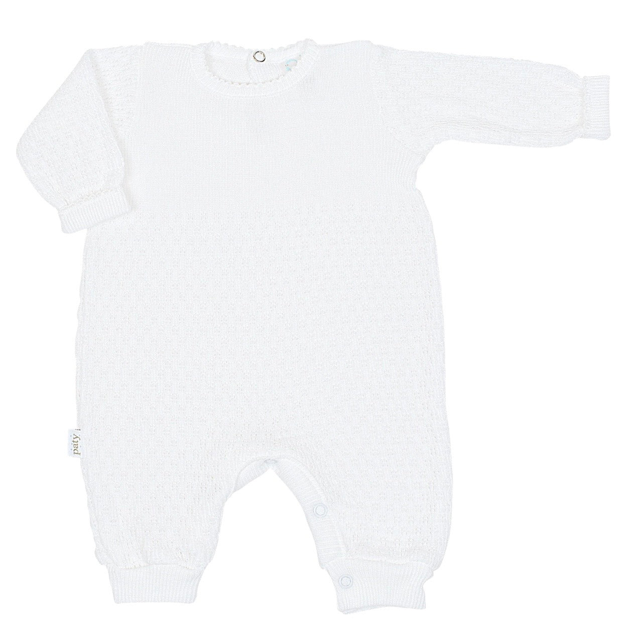 Paty LS White Cuffed Romper