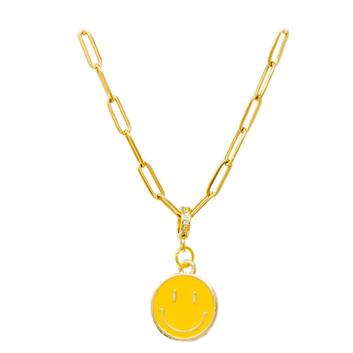 Tiny Treats Happy Face Necklace-Available in Two Colors