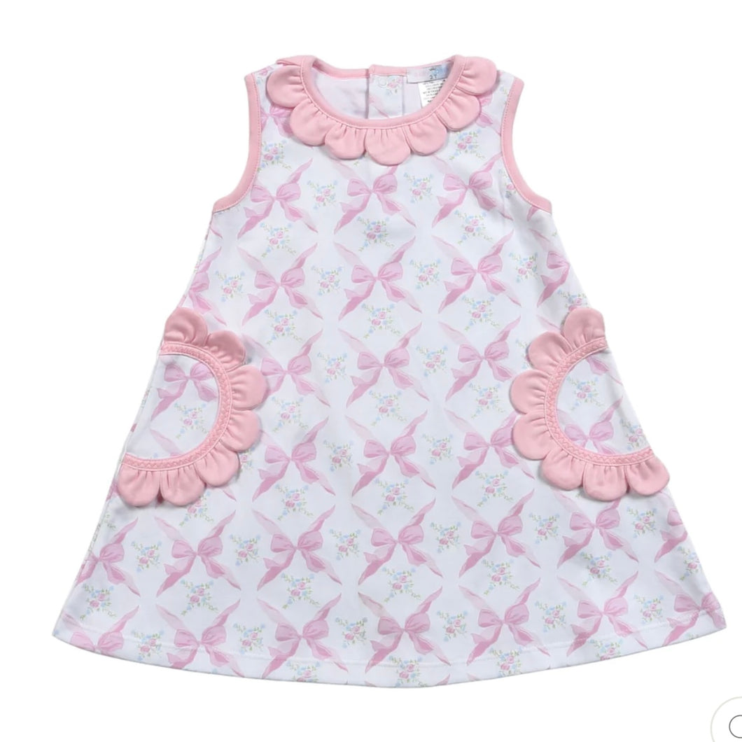 Baby Loren Pink Bows Pima Dress