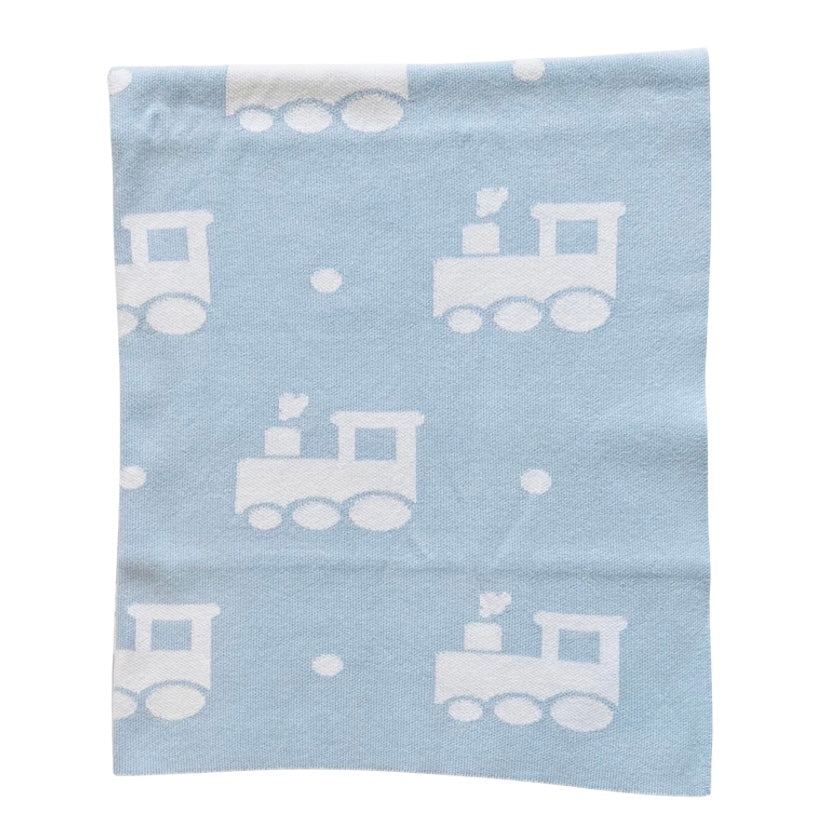 Luigi Blue Train Baby Blanket