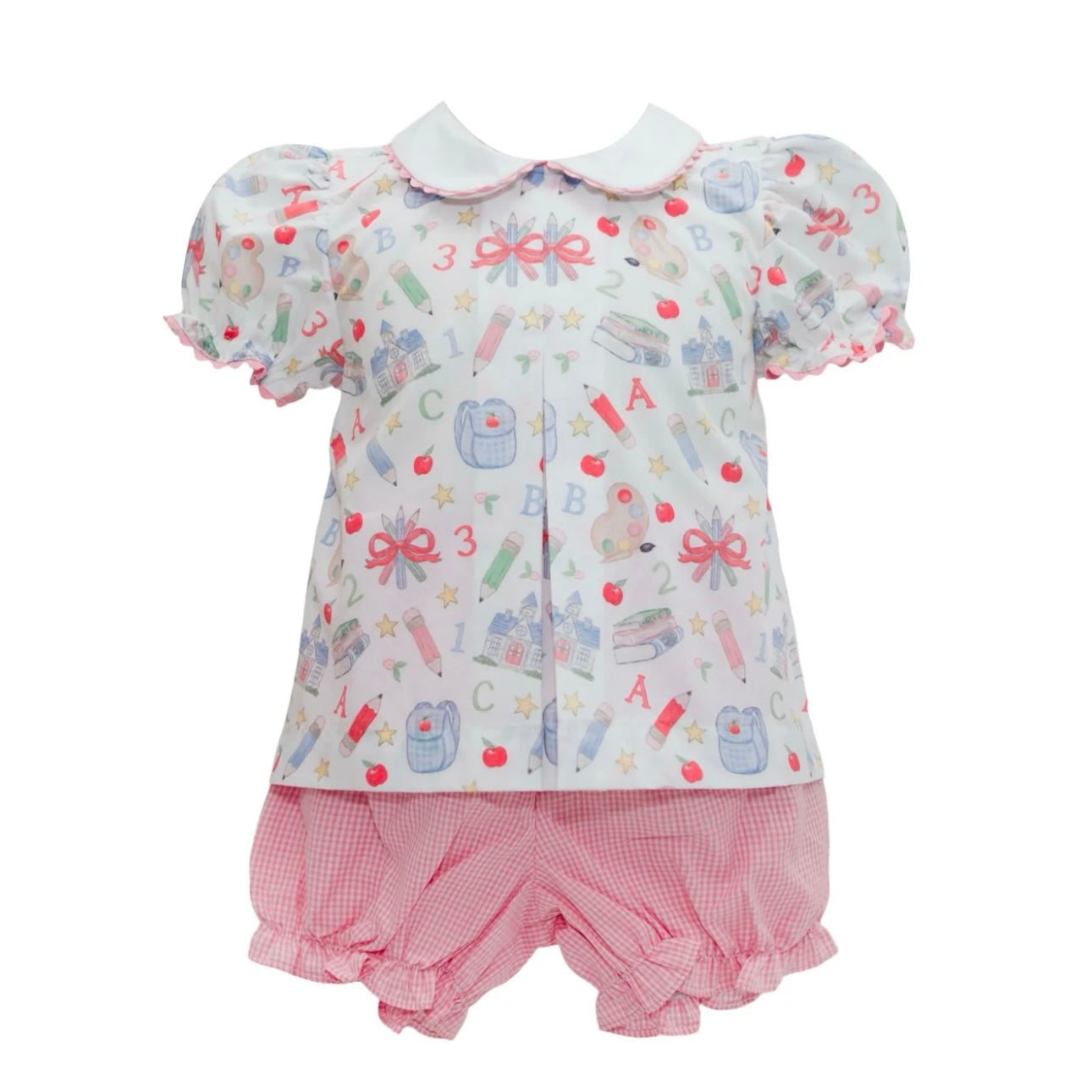 Krewe Girls School Days Pleat Bloomer Set