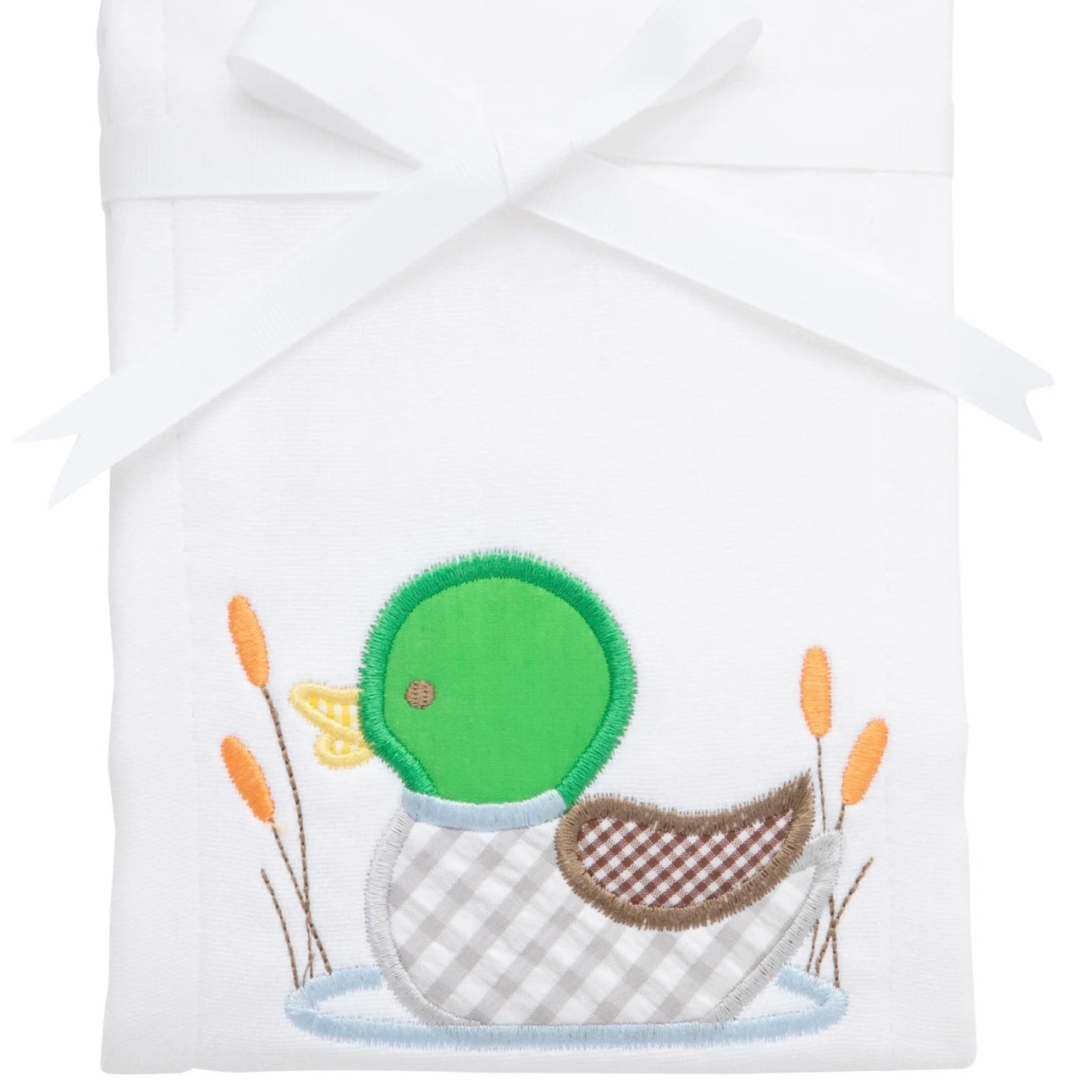 3 Martha's Mallard Applique Burp Cloth