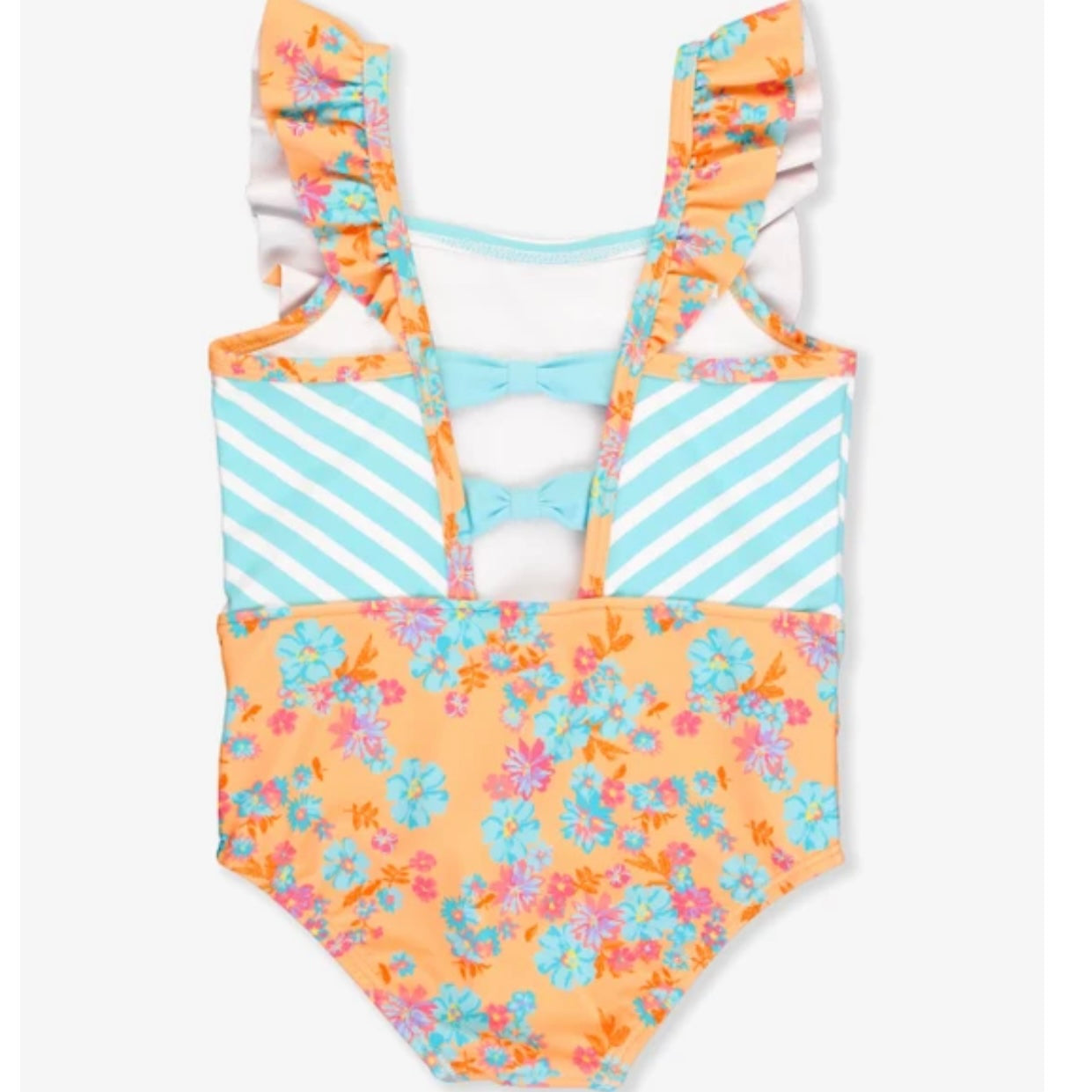 Ruffle Butts Girls Vibrant Valley Pinafore One Piece Swimsuit