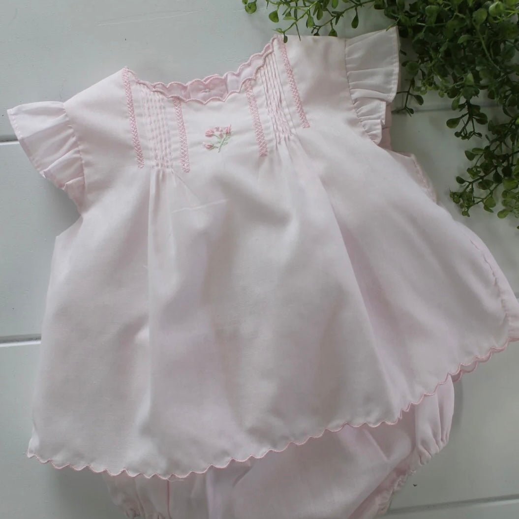 Petit Ami Girls Pink Diaper Set