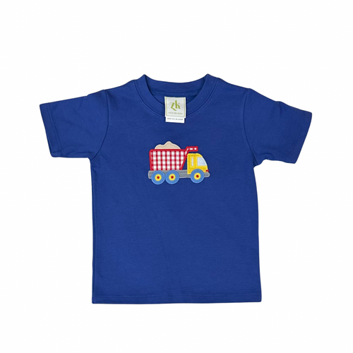 Zuccini Kids Boys Royal Blue Harry's Shirt with Construction Truck Applique
