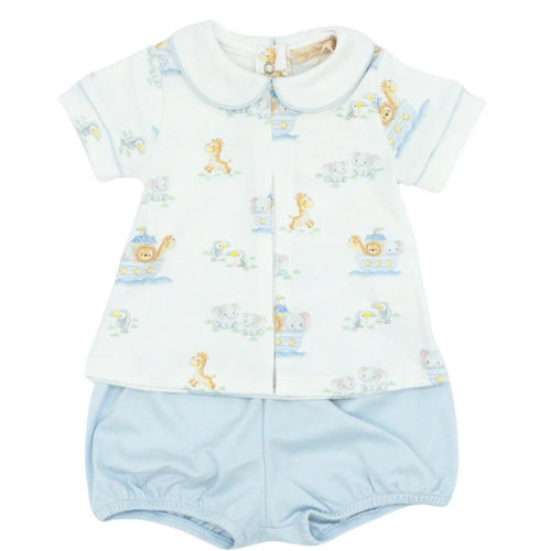 Baby Club Chic Boys Noah's Ark Printed Tee and Bloomer Set
