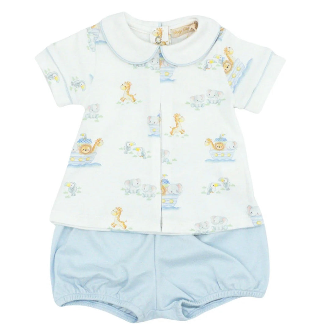 Baby Club Chic Boys Noah's Ark Printed Tee and Bloomer Set