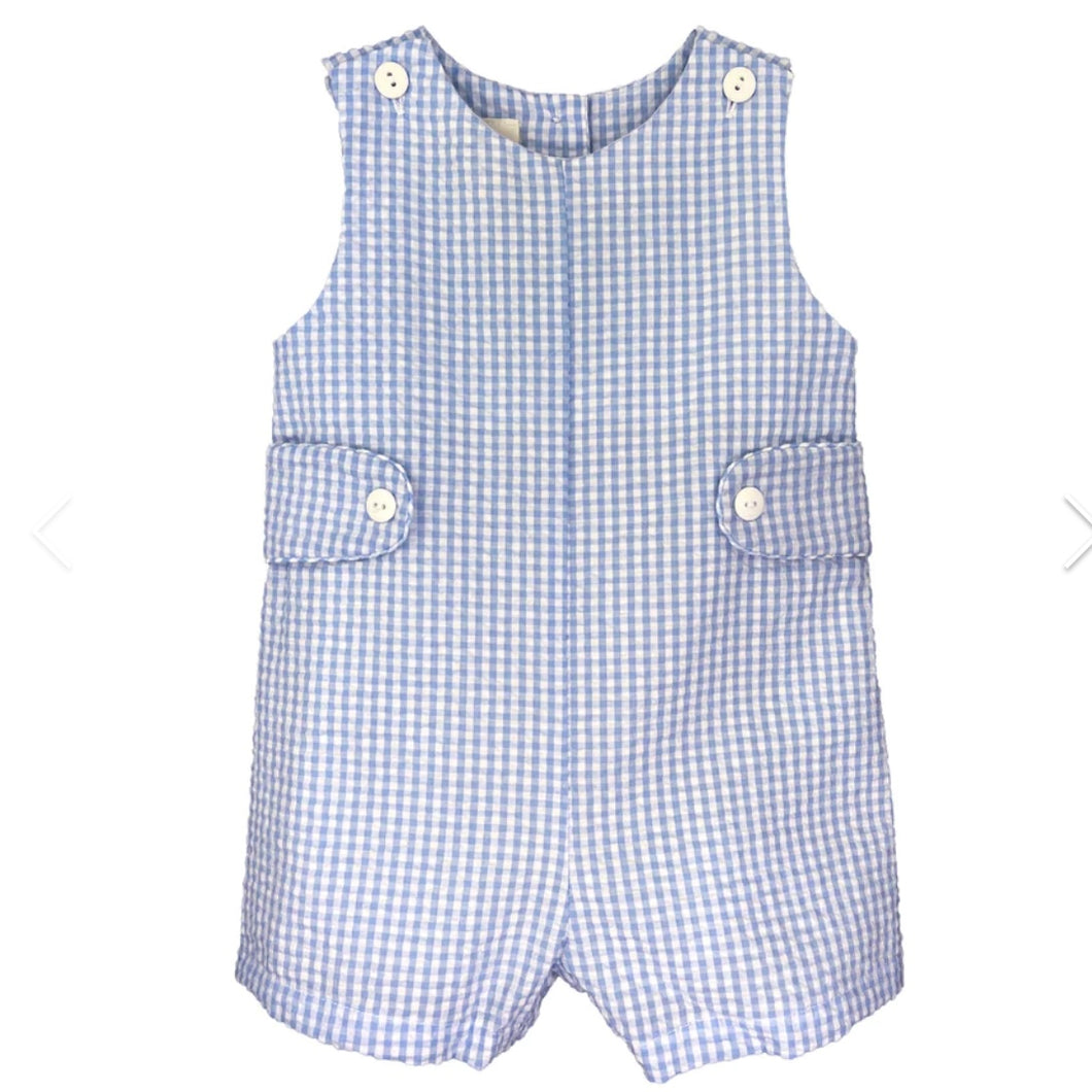 Petit Ami Boys Blue Gingham Jon Jon