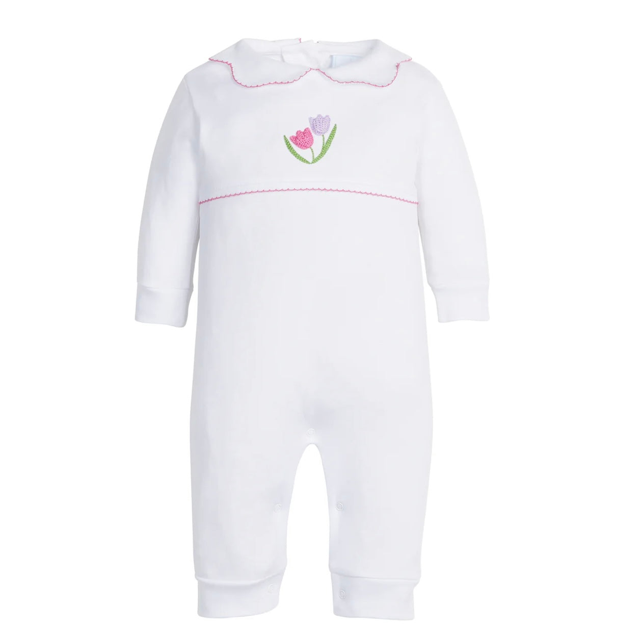 Little English Girls Crochet Playsuit with Tulip