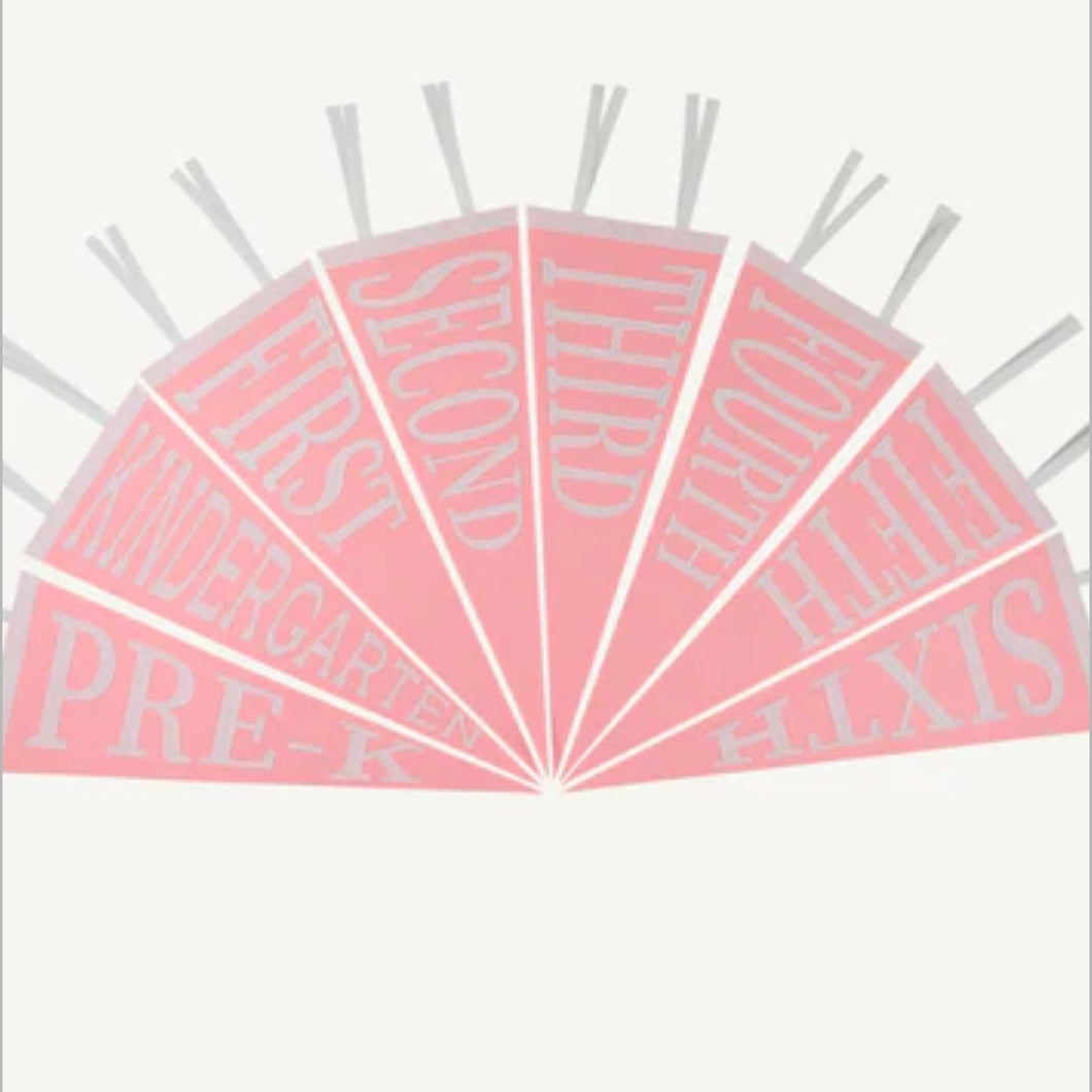 Beaufort Bonnet Back To School Pennant-Available in Pink and Navy