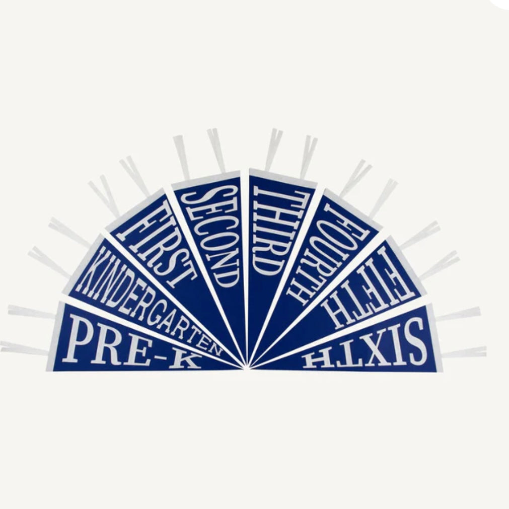 Beaufort Bonnet Back To School Pennant-Available in Pink and Navy