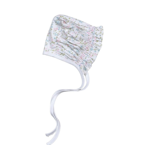 Baby Loren Girls Vivian Floral Hand Smocked Bonnet