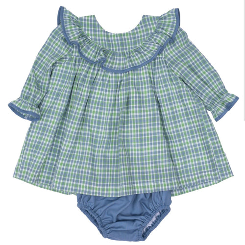 The Oaks Bluegrass Plaid Layla Bloomer Set