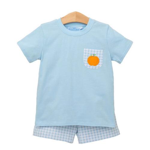 Trotter Street Boys Pumpkin Boys Short Set