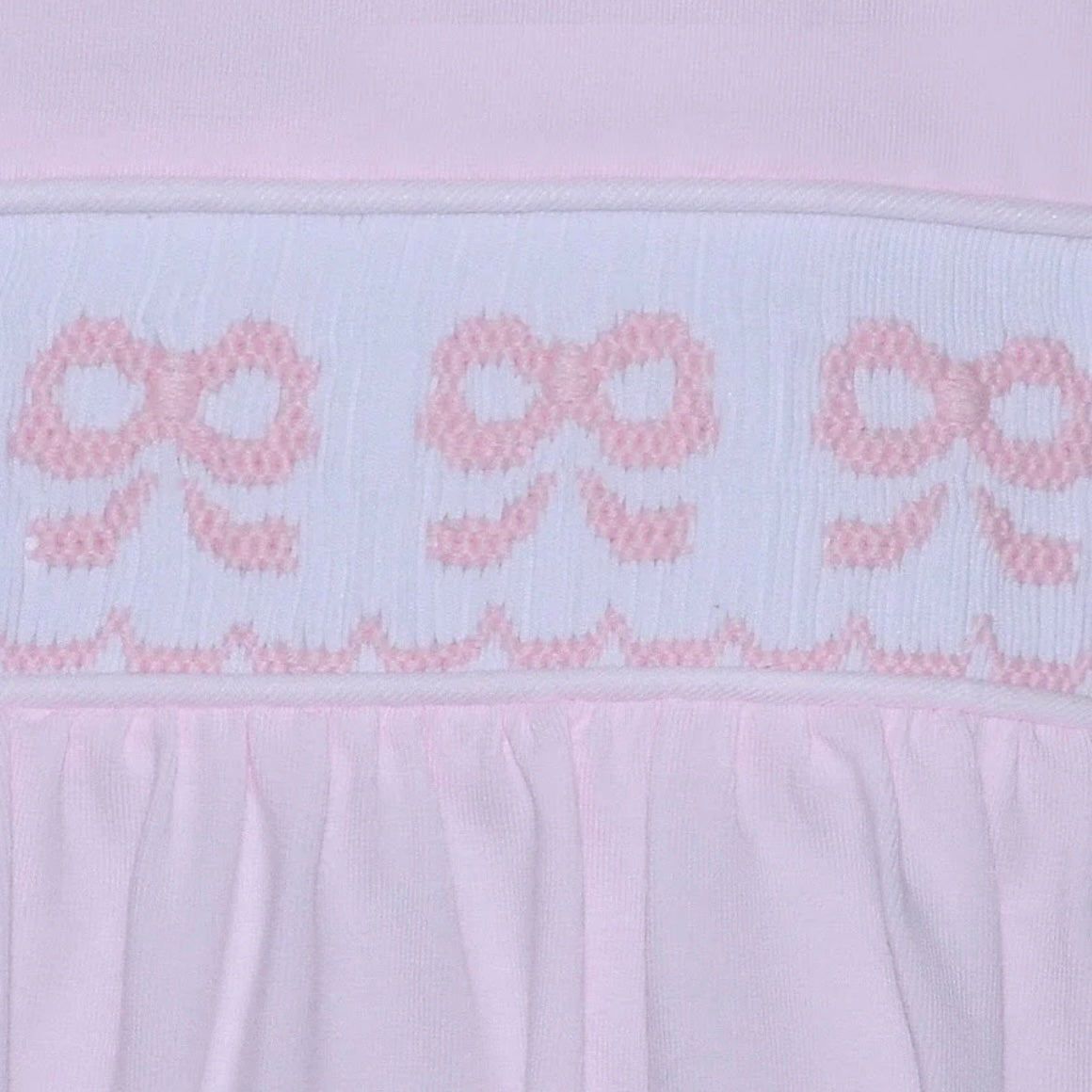 Baby Sen Girls Pink Bow Smocked Bryn Dress