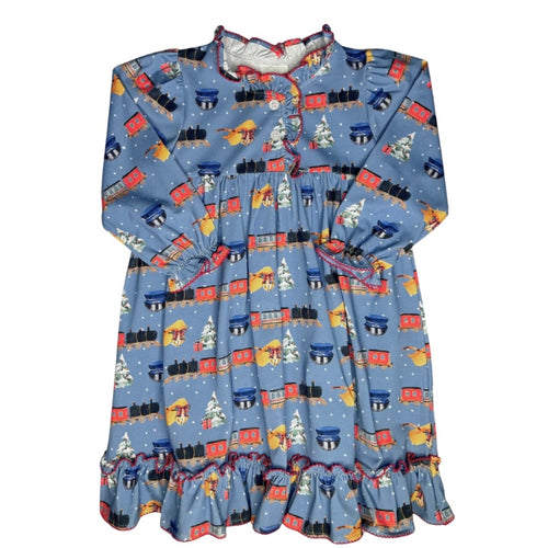 Sage & Lilly Girls Polar Train Christmas Morning Dress