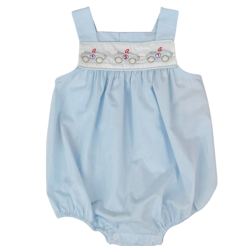 Baby Sen Boys Blue Bubble with Car Embroidery