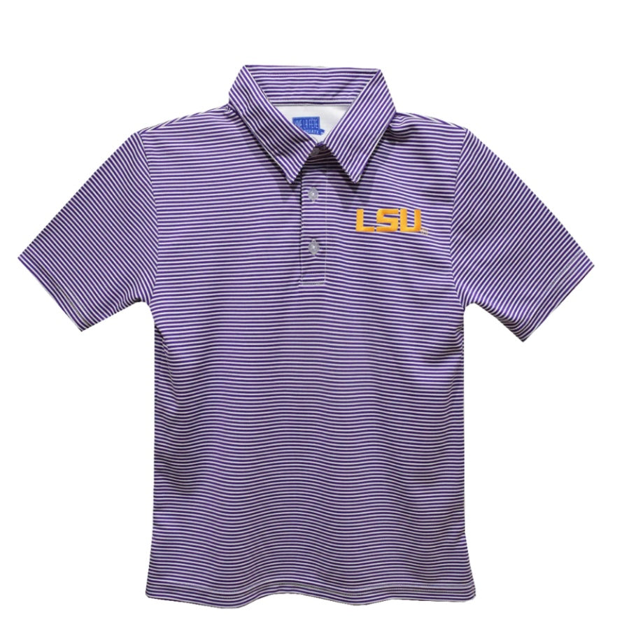 Vive La Fete Boys LSU Embroidery Performance Polo