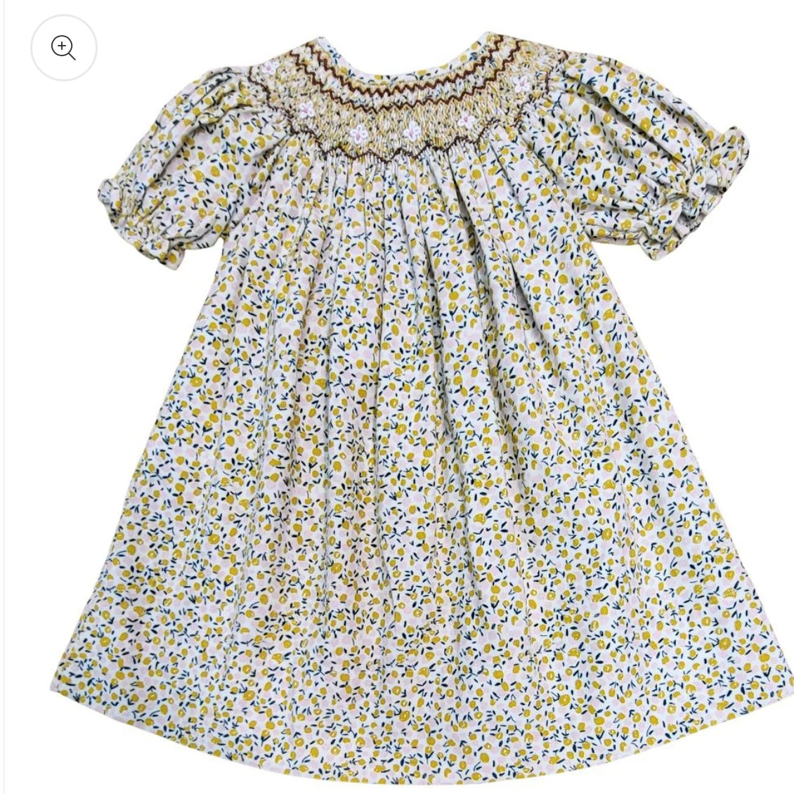 Sweet Dreams Bailey Corduroy Floral Smocked Dress