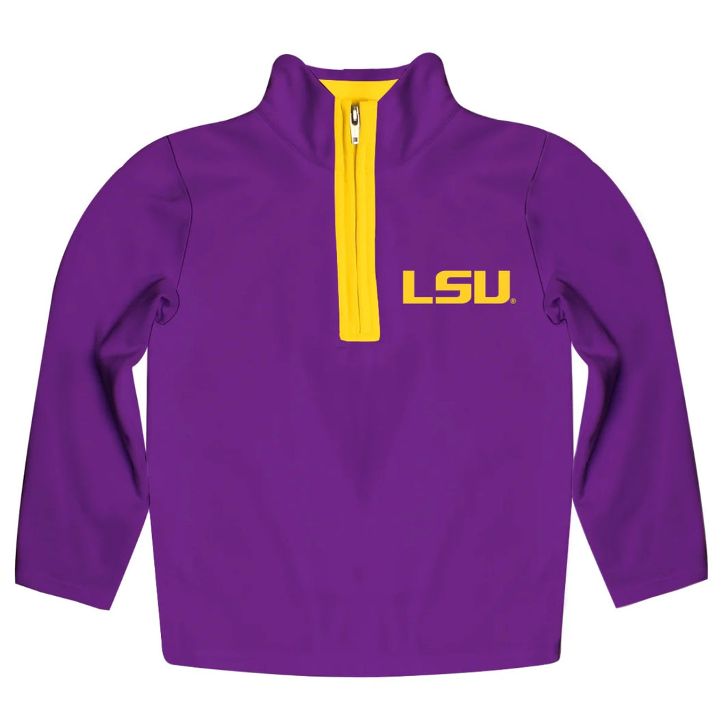 Vive La Fete LSU Tigers Purple Fleece Quarter Zip Pullover