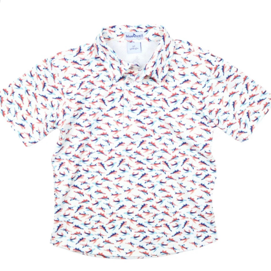 Bluequail Boys SS Jets Polo