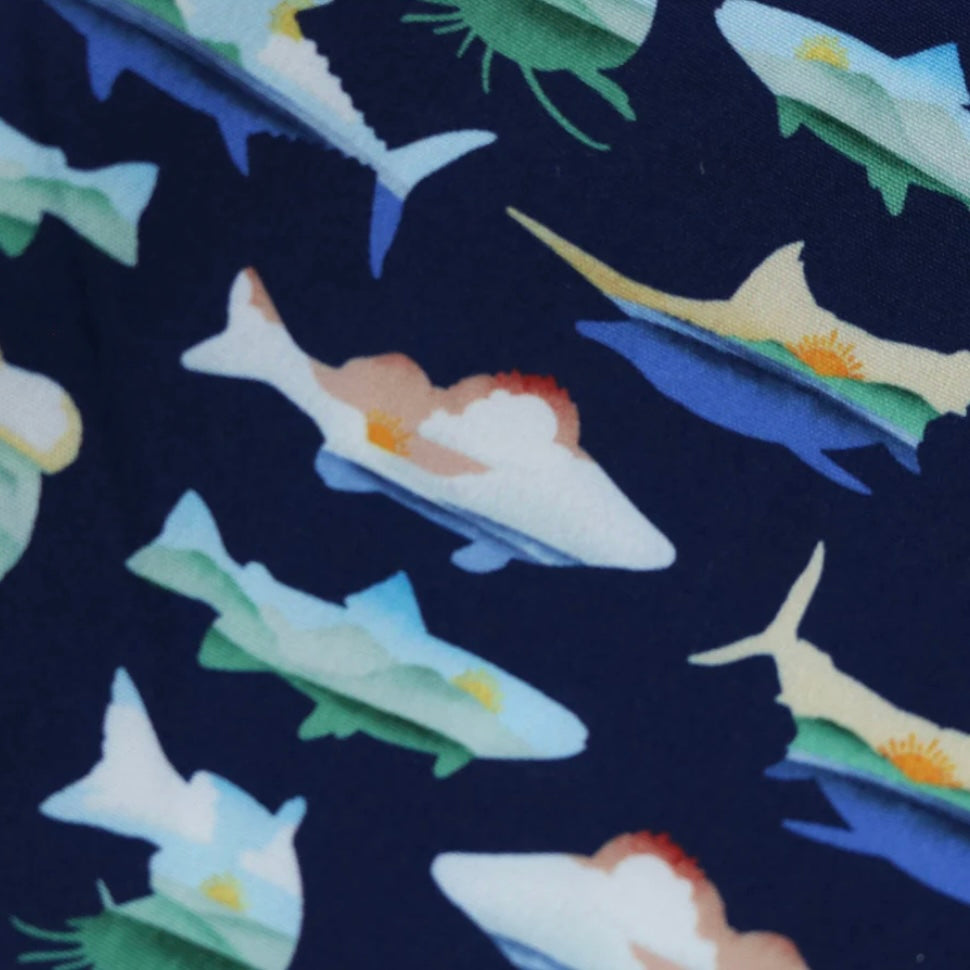 Bluequail Boys LS Catch of the Day Performance Tee