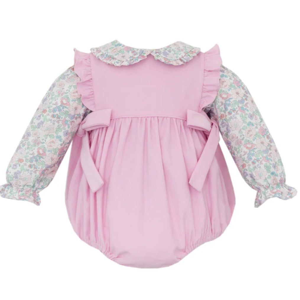 Petit Bebe Girls Pink Corduroy Liberty Bubble