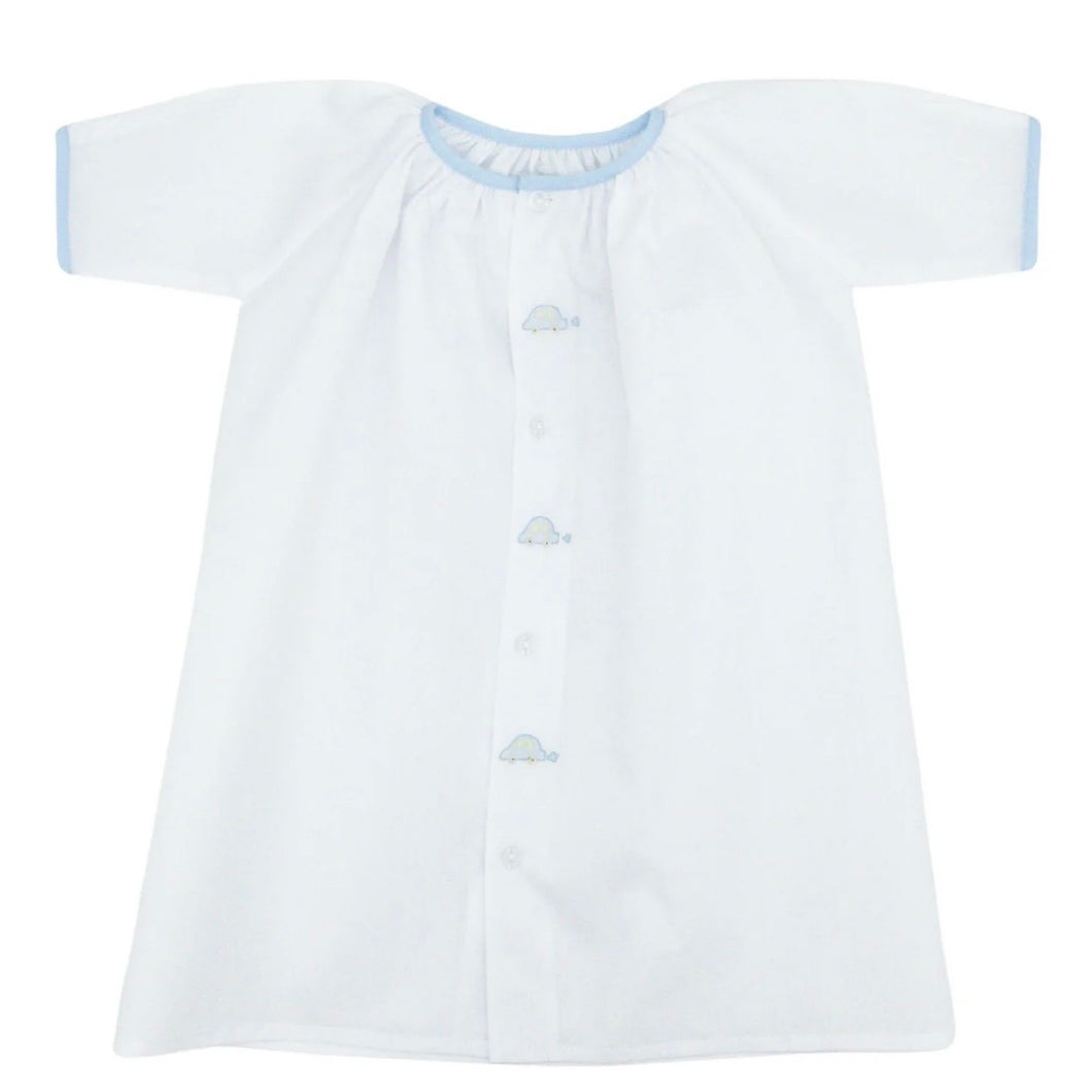 Auraluz Boys White Day Gown with Car Embroidery
