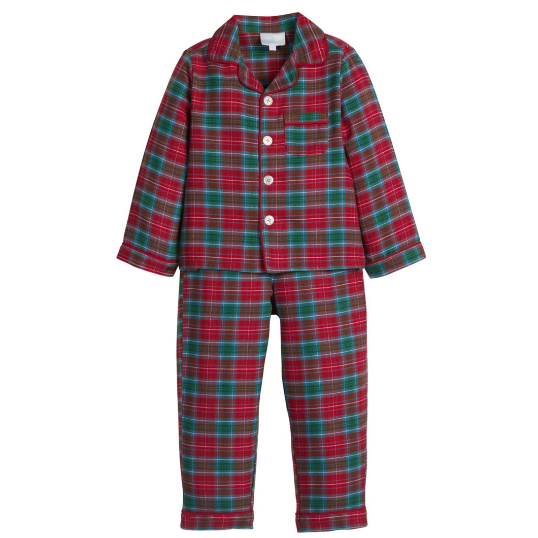 Little English Boys Highland Tartan Classic Pajama Set